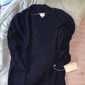 Super Cute and Plain Navy Blue Cardigan